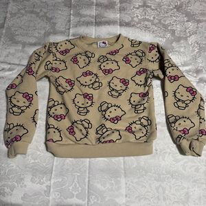 Girls Hello Kitty Sweatshirt 4T Beige Pink